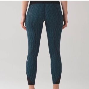 Lululemon Inspire Tights Jacquard Black/blue
